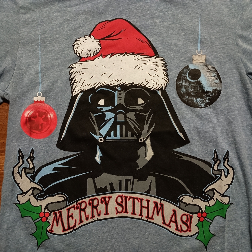 DARTH VADER CHRISTMAS T-SHIRT - Small // Star Wars Xmas Merry Sithmas funny tee